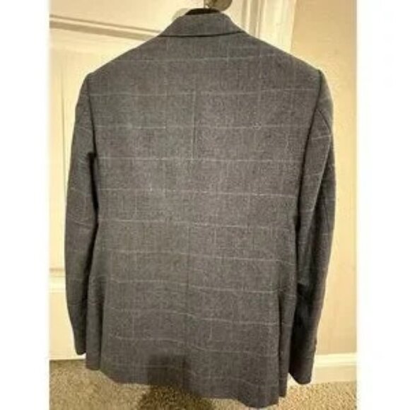 TOM FORD Men Two-Piece Cashmere Suit Check 34R/44 Blue & Gray $12,000 Originally